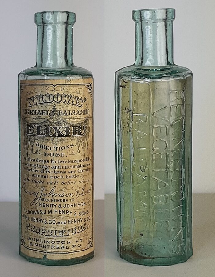 Rev. N.H. Downs' Vegetable Balsamic Elixir | John F. Henry & Co ...